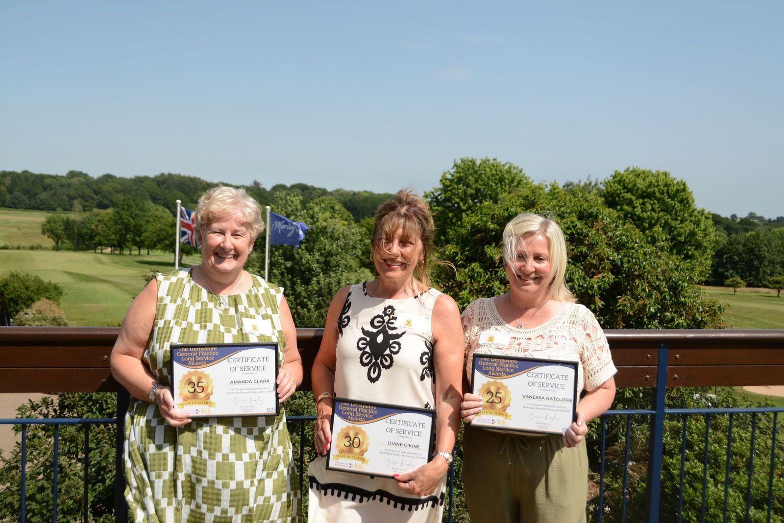 RPC colleagues Amanda, Diane and Vanessa at the Derbyshire General Practice Long Service Awards